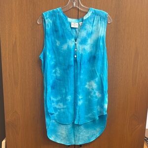 St. John's Bay Turquoise Sleeveless Blouse